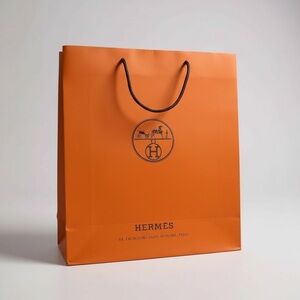 Hermès Medium Orange Gift Bag – Authentic Designer Bag